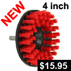 NEW 4 inch diameter Red stiff drill brush