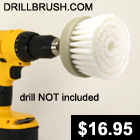 Revolver drill brush for flat surfaces from Useful Products