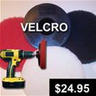 drill powered Velcro scrubbing pads