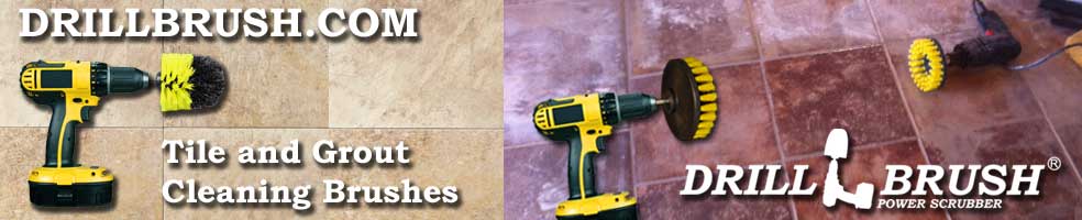 cordless drill power tile and grout brushes