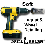 cordless drill lugnut and wheel Soft detailing brush